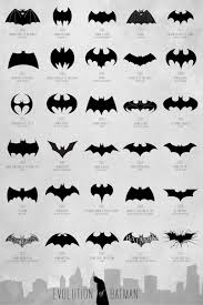 Some great detail in this batman tattoo. 72 Years Of Batman Logos On A Single Poster Batman Tattoo Batman Drawing Batman Logo Tattoo
