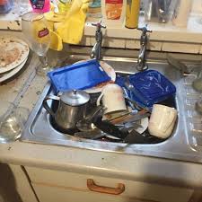 sink full of dishes to get cracking on