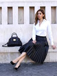 Black And White Pleated Skirt Outfit Flickr Pleated Skirt Outfit Pleated Skirt Dress Leather Pleated Skirt
