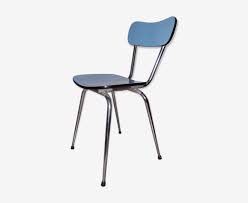Chaise personnalisable photo non contractuelle tissus disponible selon le stock. Chaise Formica Bleu Annees 60 Marque Mdj Selency