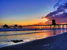 Wallpaper Huntington Beach Pier At Sunset Photos And Free Walls Huntington Beach California Huntington Beach Pier Vacation Spots