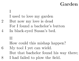 Petrarchian, or italian, sonnets are organized into two stanzas for a total of 14 lines; How To Add Numeration To Stanzas Tex Latex Stack Exchange