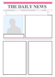 This newspaper template is suitable to bring serious news, issues, and stories. Newspaper Article Layout Ks3