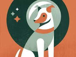 laika first dog in space dog illustration illustration space dog