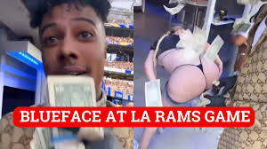 Blueface turns LA Rams game into a strip club