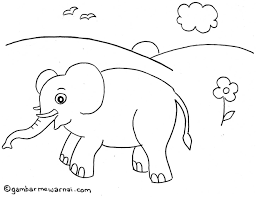 Ada 2 spesies gajah di dunia yaitu gajah asia dan afrika. Gambar Mewarnai Gajah Menggambar Gajah Gambar Hewan Gajah