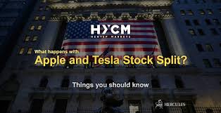 Investors owning 100 shares on friday will see 400 shares in their portfolios on monday morning. What Happens With Apple And Tesla Stock Split Hycm Hercules Finance