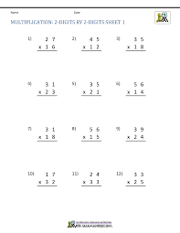 Practice will surely make your child a better performer. 2 Digit Multiplication Worksheet