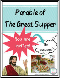 She entered the party like a caped queen. Parable Of The Great Supper Bible Fun For Kids