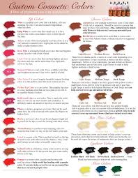 custom cosmetic color chart brow color makeup individual