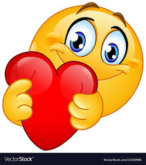 Emoticon Hugging Red Heart Vector Image On Vectorstock In 2020 Emoticon Funny Emoji Faces Happy Face Emoticon