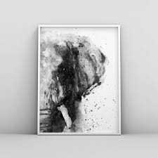 Black And White Abstract Background Art Black And White Abstract Elephant Painting Poster Elephant Painting Abstract Elephant Animal Wall Art Nursery