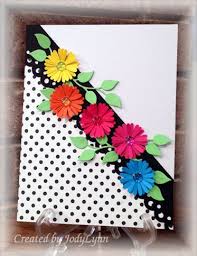 Sponge the middle of each then you glue two together and punch a 1/16 hole in the middle of the third. 330 Flower Cards Ideas Flower Cards Cards Handmade Cards