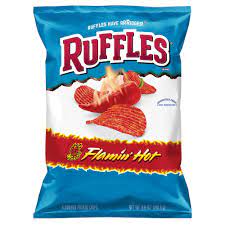 Ruffles Flaming Hot Potato Chips 8 5oz Potato Chips Ruffles Potato Chips Potato Chip Flavors