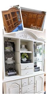 All you need is a little cabinet, a beautiful indian border stencil and some paint! China Cabinet Makeover Confessions Of A Serial Do It Yourselfer
