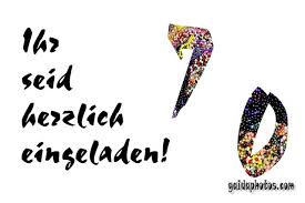 September wird der finanzminister 70 jahre alt. 70 Geburtstag Einladungskarten