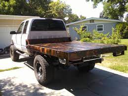 This Weekend I Finished Up A Flatbed Build On A Project Truck I Bought Awhile Ago In 2021 Custom Truck Beds Wood Truck Bedding Truck Bed