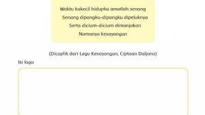 Maybe you would like to learn more about one of these? Isi Dan Tempo Yang Sesuai Lagu Kesayangan Ciptaan Daljono Tribun Padang