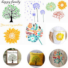 It was created using a beautiful wedding cursive font and neat elements of decoration. Buy Large Stencils For Painting On Wood Floor Wall Tile Fabric Furniture Stencils For Kids Drawing Include Dandelion Life Tree Daisies Sunflower And Tropical Leaves Artistic Template Online In Tunisia B088r2k5nh