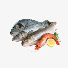 鱼和虾柠檬海鲜肉类食物 fish meat