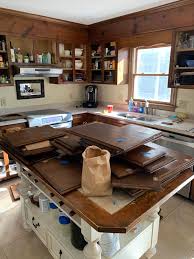 how to paint pine kitchen cabinets