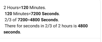 T (min) = 2 hr × 60 min. How Many Seconds Are There In 2 By 3 Of 2 Hours Brainly In