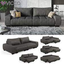 Design big sofa weekend 250cm. Vicco Sofa Mit Schlaffunktion Anthrazit Kaufland De
