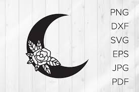 Download Floral Moon Svg Dream Catcher Svg Boho Moon Flowers Svg 1465365 Cut Files Design Bundles