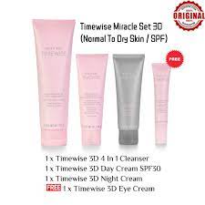It is designed to make skin feel and look young, nourishing it with a palette of salutary elements. Mary Kay Timewise 3d Miracle Set Cleanser Day Cream Spf30 Night Cream Eye Cream Shopee Singapore