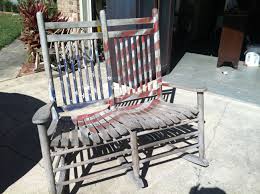 Double Rocking Chair Painted With The American Flag Double Rocking Chair Chair Outdoor Chairs