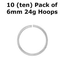 Amazon Com Pack Of Ten 10 6mm 24g Sterling Silver