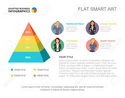 Five Levels Pyramid Percentage Chart Slide Template Business