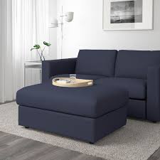 Vimle Hocker Mit Aufbewahrung Orrsta Schwarzblau Ikea Osterreich Storage Footstool Ikea Vimle Storage Ottoman