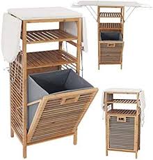 Nts Bugelbrett Bugeltisch Bugelstation Schrank Waschekorb Aufbewahrung Bambusholz Klappbar Sh79m11054 Hol Garderobenset Garderoben Set Aufbewahrung