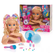 Today i will show you how to color you barbie doll's hai. Barbie Tie Dye Deluxe 22 Piece Styling Head Blonde Hair Includes 2 Non Toxic Dye Colors Walmart Com Walmart Com