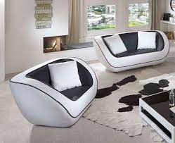 Mit zusätzlichen kissen, vorhängen und teppichen kannst du weitere stellrädchen drehen, um polstergarnituren und raum aneinander anzupassen. Sofa Sessel Couchgarnitur 2tlg In Schwarz Weiss Navarra
