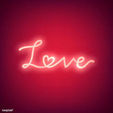Neon Light Love Word On Red Background Free Image By Rawpixel Com Ningzk V Typography Design Quotes App Background Love Words