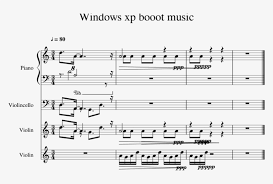 It has also a conspicuous repertoire of violin sheet music. Windows Xp Booot Music Sheet Music For Piano Violin Music Free Transparent Png Download Pngkey