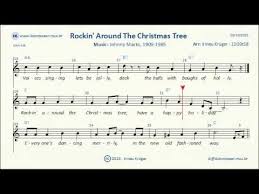 rockin around the christmas sheet music lyrics chords karaoke