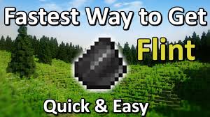 The basic technique to using flint and steel Fastest Way To Get Flint In Minecraft Youtube