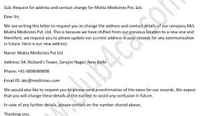 Address change notification letter is a simple yet effective way of informing business and personal contacts or customers about the the sample template provides an ideal generic example of the address change notification letter. Letter Format For Change Of Email And Contact Number In Income Tax Department