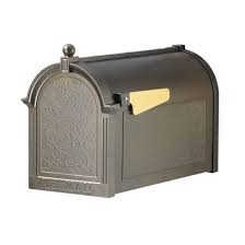 An aluminum mailbox will cost you a bit more upfront, but you can expect it to last longer than a steel one. Bronzed Metal Mailbox Yardcraft