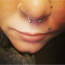 I Like Double Nose Piercings Like This Especially One A Stud And One A Ring Piercings For Girls Double Nose Piercing Nose Piercing