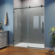 See more ideas about glass shower doors, glass shower doors frameless, shower doors. Buy Sunny Shower Frameless Shower Door With 3 8 In Clear Glass 60 In W X 76 In H Shower Glass Door Black Hardware Sliding Glass Shower Enclosure Online At Low Prices In