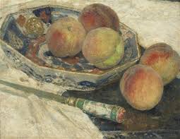 Nature Morte A La Coupe Imari Avec Des Peches Et Un Couteau By Edgarmaxence Vegetable Painting Still Life Art Still Life Fruit