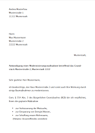 Vermieter zahlt mietkaution nicht aus. Muster Einer Ankundigung Von Modernisierungsarbeiten Inklusive Mieterhohung