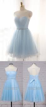 Modest Formal Dresses Short Light Sky Blue Prom Dresses For Teens Princess Party Dresses Tull Unique Homecoming Dresses Simple Prom Dress Prom Dresses Modest