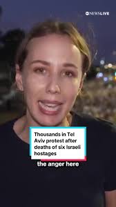 Thousands have taken to the streets of Tel Aviv after the IDF announced the  recovery of the bodies of six hostages, and Israel's largest labor union is  set to strike Monday to demand a cease-fire. ABC ...