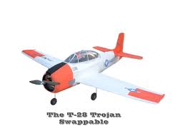 It is aslo used for the f4u corsair. Swappable T 28 Trojan Flite Test