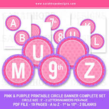 For formal events, we have printable cursive. Spell Out Anything With These Free Alphabet Circle Banners From Sarah Hope Designs Printable Birthday Banner Party Printables Free Free Birthday Stuff